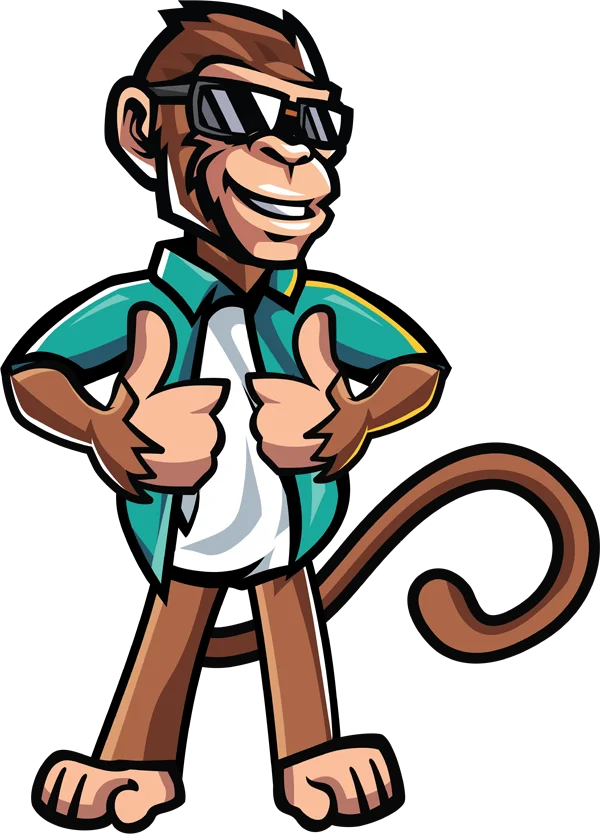 Logo Monkey with thumbs up